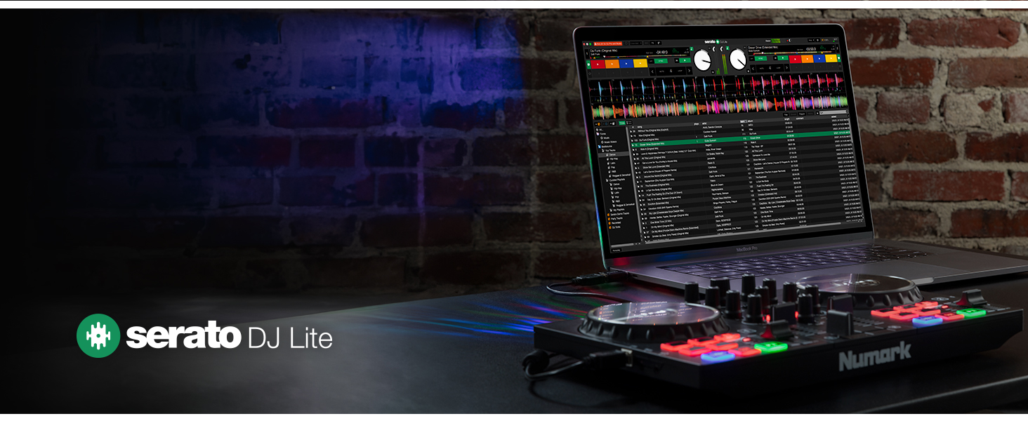 DJ контролер Numark Party Mix II з підсвіткою, 2 деки, вбудований мікшер, аудіоінтерфейс та Serato DJ Lite
