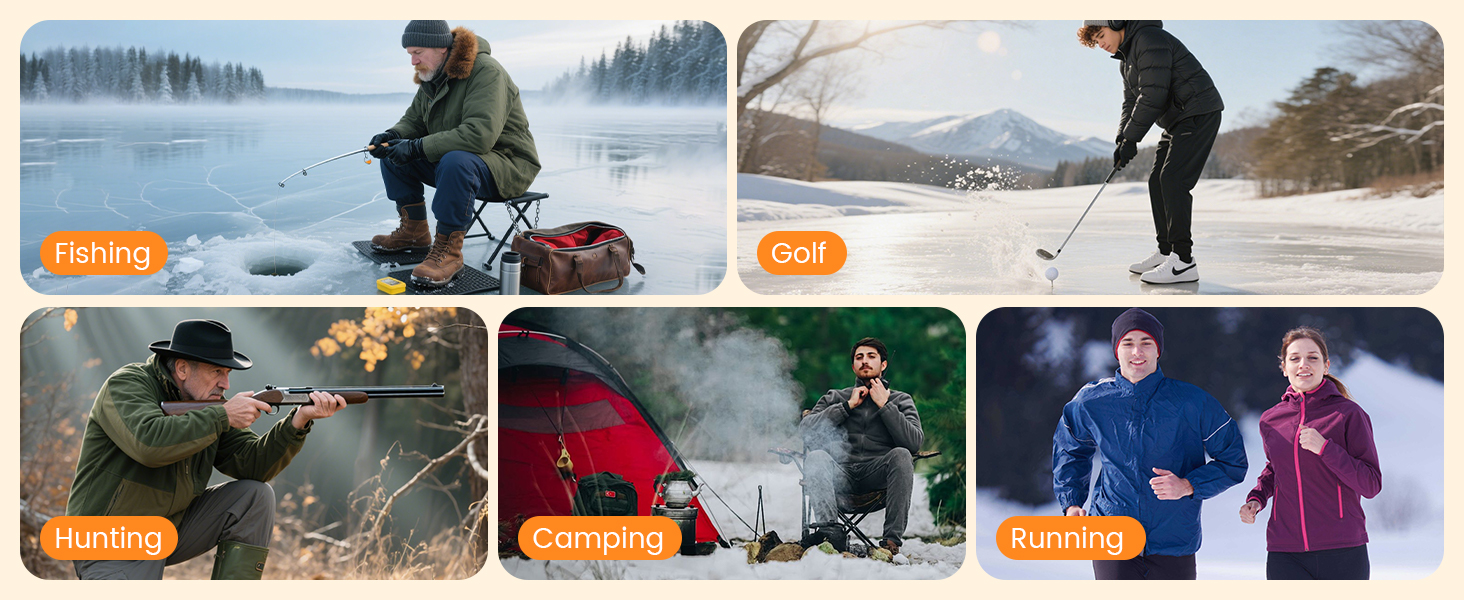 Jonwall Електричні грілки для рук 2 шт., USB-грілки, багаторазові, 3 режими нагріву, портативні, для кемпінгу, гольфу, чорні