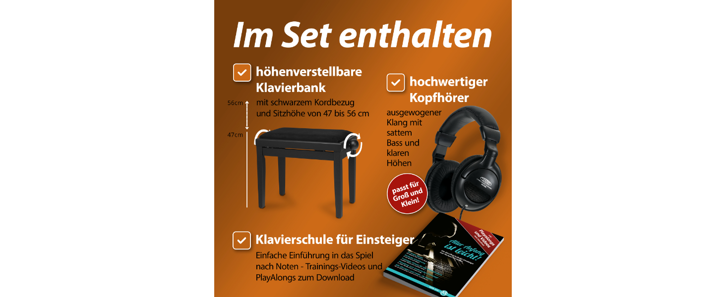 Цифрове піаніно Cantabile DP-50 SM E з 88 клавішами та молоточковим механізмом, 14 голосів, USB, 3 педалі, роз'єми для навушників, підставка для нот - в комплекті банкетка, навушники, навчальний курс - чорний матовий