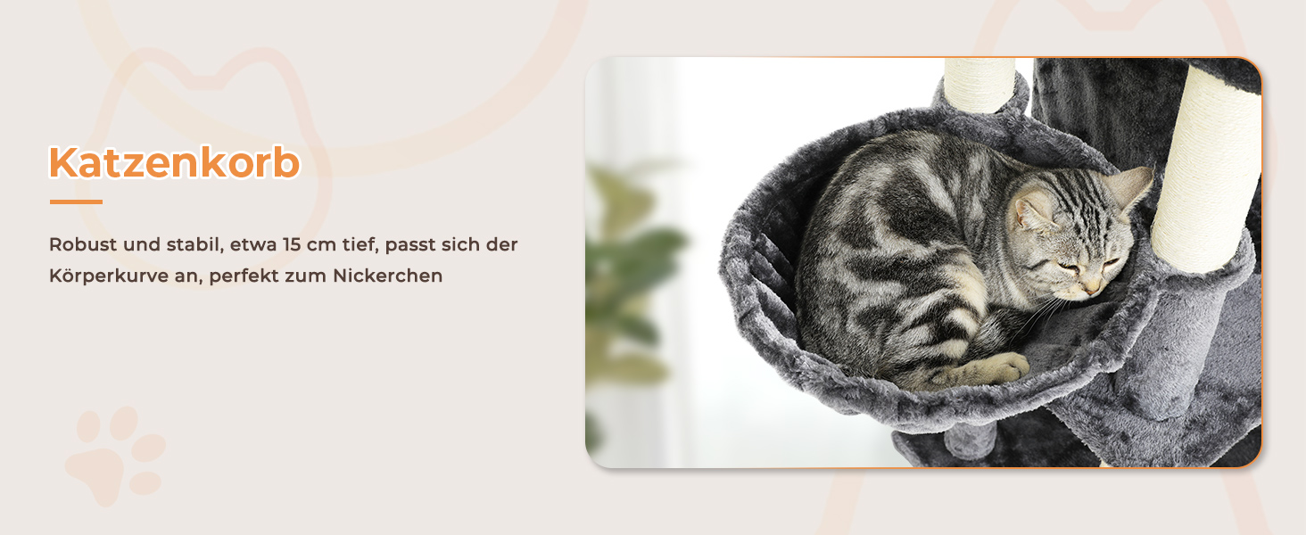 Котячий будиночок MSmask з сизалю, 153 см, для великих котів, сірий