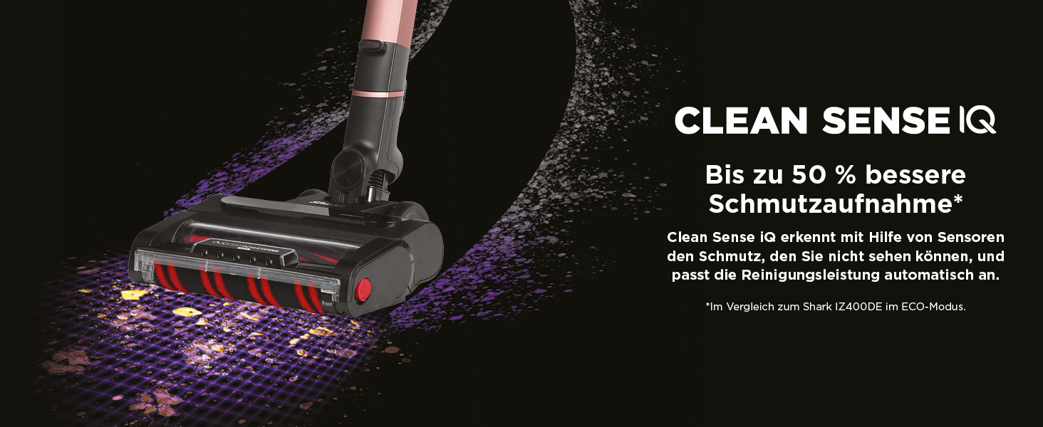 Shark Stratos акумуляторний бездротовий пилосос PowerFins Plus, 60 хв роботи, CleanSense IQ, антизаплутування волосся, насадки для щілин та різних поверхонь, рожево-антрацитова колірна гамма, IZ400EU Stratos, без насадки для тварин