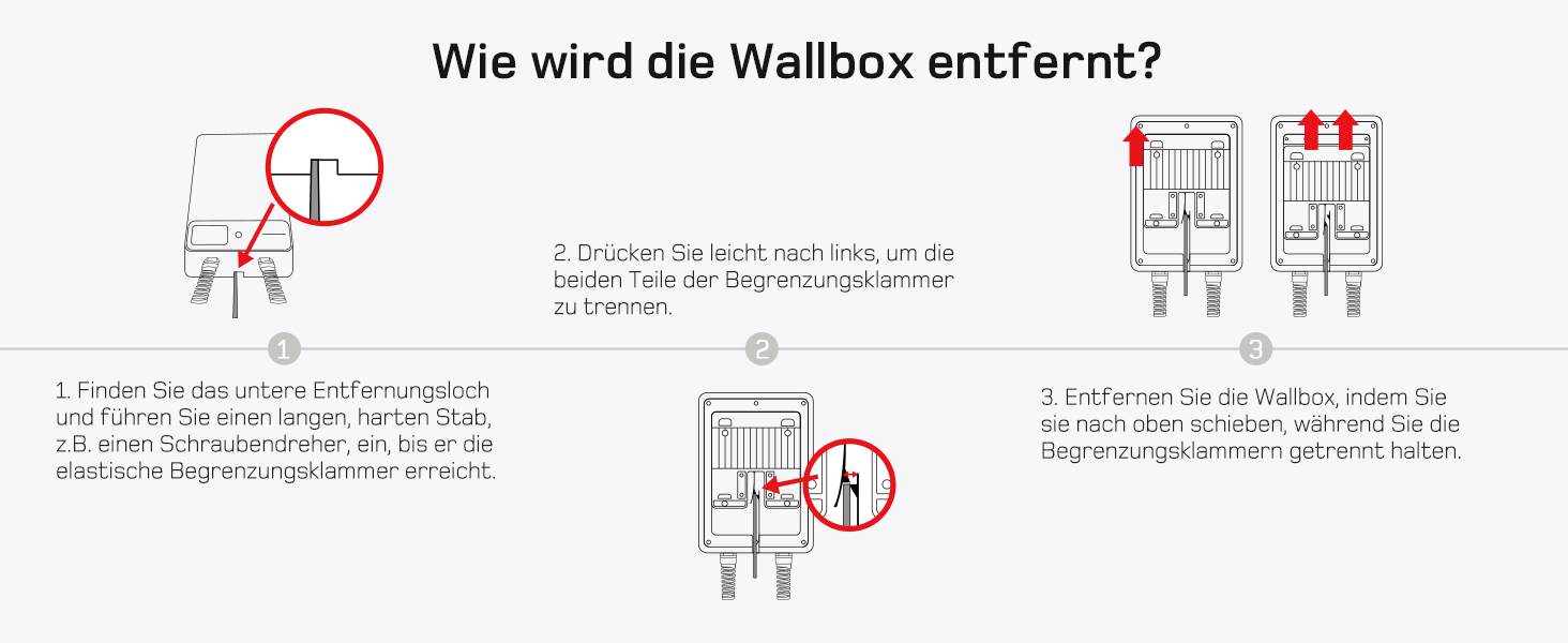 Wallbox 11 кВт з APP, кабель Type 2 7.5м з тримачем, 3-фазний зарядний пристрій для електромобілів (6-16A, 400V), BEV/PHEV, RCD Type A 30mA AC + 6mA DC, IP54, чорний. CEE 22кВт, 10м білий.