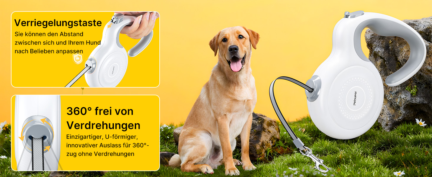 Рулетка для собак Active Brake 5м - міцна левка для середніх та великих собак до 60 кг