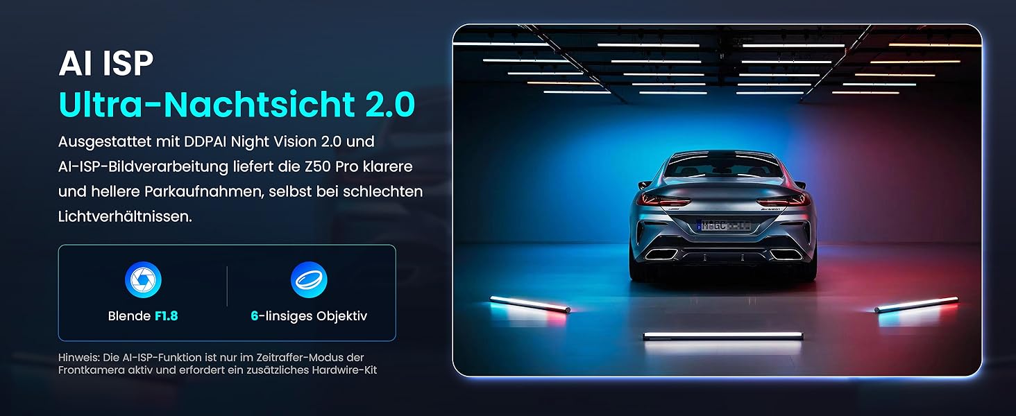 Відеореєстратор DDPAI Z50 Pro 4K: передня та задня камери, GPS, WiFi, ADAS, 64GB