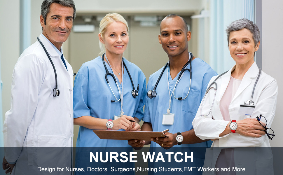 Водонепроникні годинники для медсестер та медичних працівників GOLDEN HOUR, рожеве золото, шампань, силіконовий ремінець, 24 години, секунди