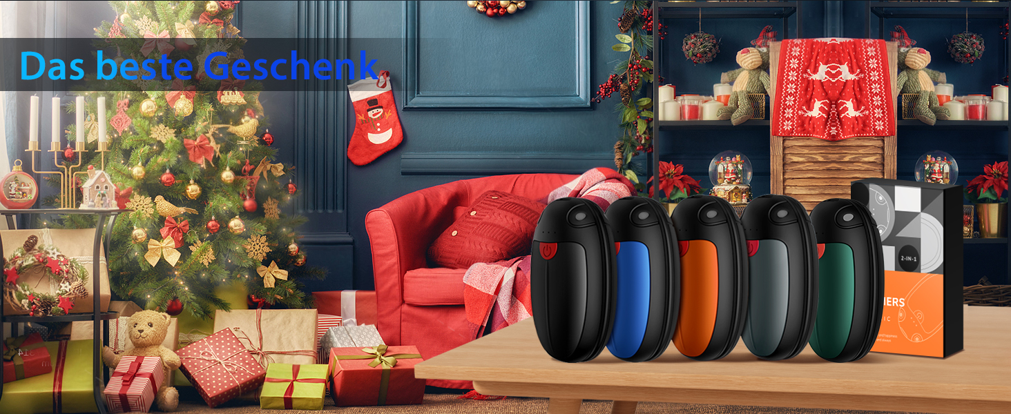 Електричні грілки для рук, набір 2 шт. - USB, 20 годин тепла, 3 температурні режими, для спорту та Raynaud's/Артрит, чорний