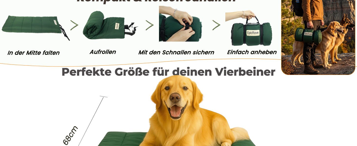 Водонепроникна підстилка для собак на 110х68 см – неслизька килимок для собак, миється – ідеально для подорожей, авто та активного відпочинку (зелений)