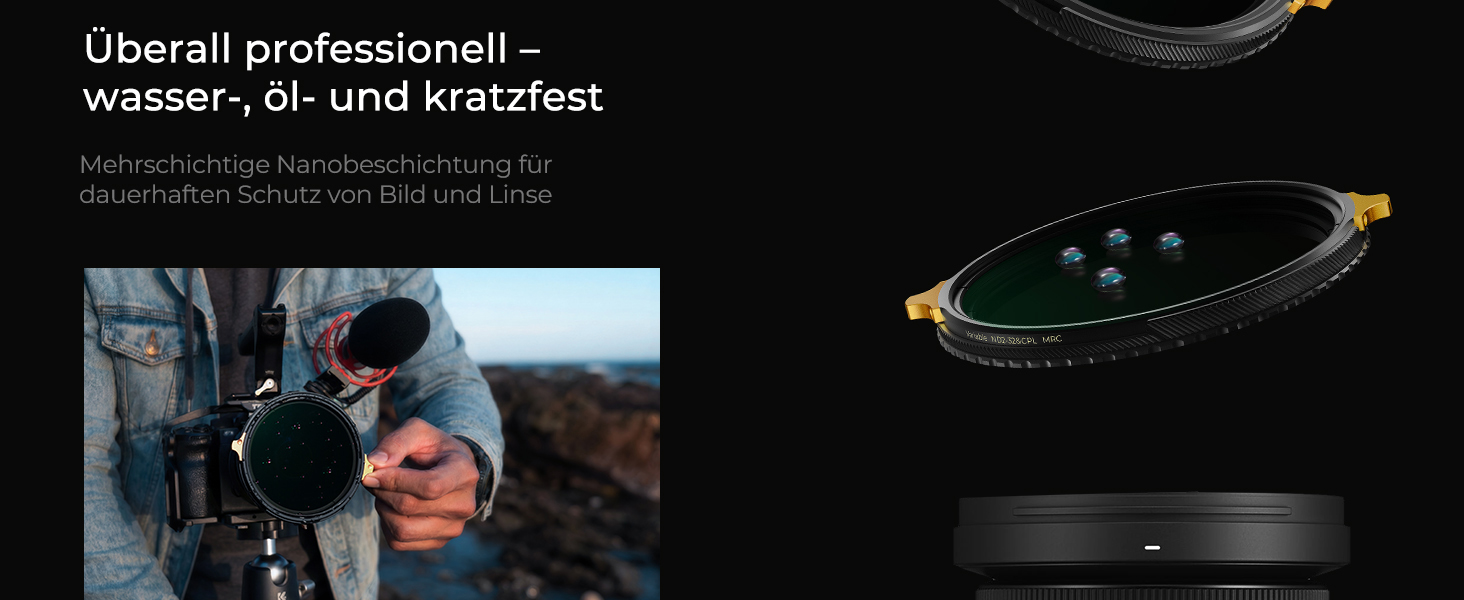 Фільтр ND2-32/CPL (Поляризаційний) K&F Concept 82мм Nano XPRO – Низьке відбиття, Нанопокриття