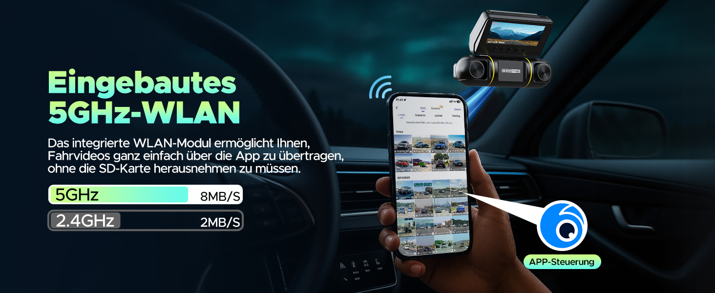 Відеореєстратор LAMTTO 360° з 4 камерами: передня, задня, внутрішня + паркувальний монітор. 5G WiFi, APP-керування, IR нічне бачення, комплект для підключення до акумулятора, SD-карта 128GB.