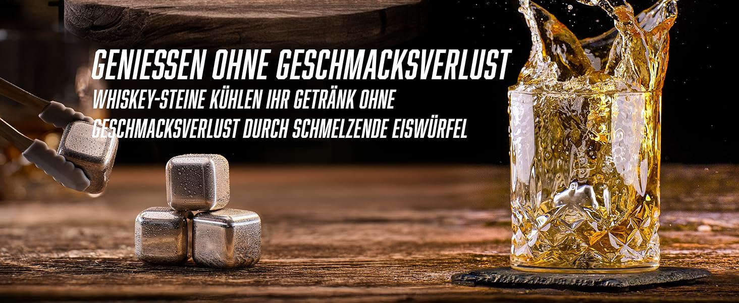 Набір віскі WHISISKEY: карафа, 2 келихи, 4 камені для охолодження - ідеальний подарунок для чоловіка