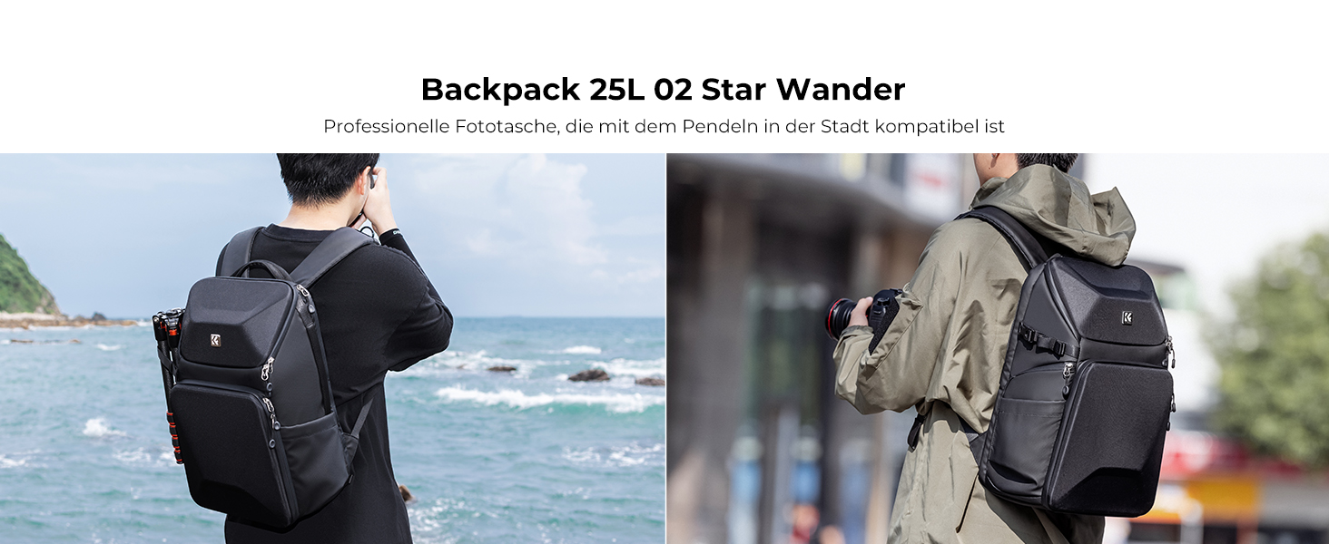 Рюкзак для камери K&F CONCEPT: водонепроникний фоторюкзак для DSLR та цифрових камер (20L)