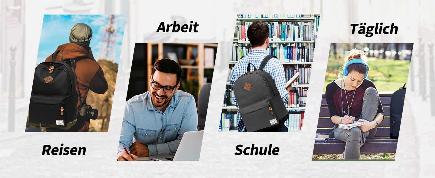 Чорний та камуфляжний рюкзак для ноутбука 15.6 дюймів, водонепроникний, для подорожей, підлітків, хлопців, чоловіків та жінок