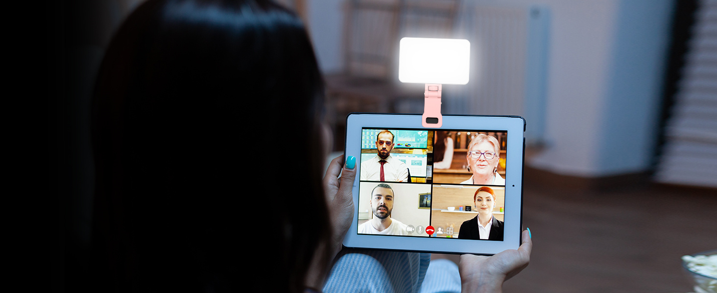 LED-відеолампа Newmowa NMW-80AI для селфі, TikTok, макіяжу та відеоконференцій (рожева)