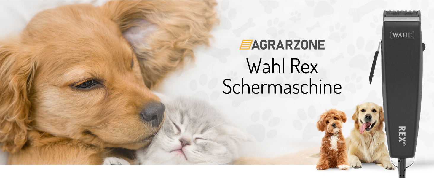 Машинка для стрижки собак Agrarzone Edition Wahl Rex - тиха модель Moser для собак та котів середніх порід - ідеальна для чутливих тварин з набором гребінок