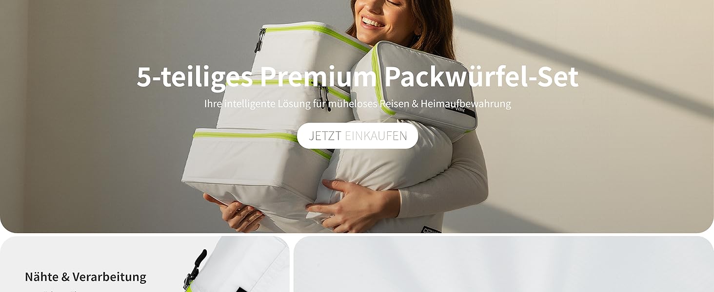 Органайзер для валізи Cipway: 5-ти частинний набір кубиків для одягу з нейлону сірого кольору (5шт)