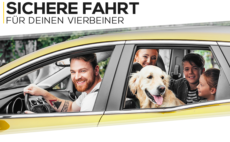 Автокрісло для собак KUINEA® Extra Stable - з ременем безпеки, для собак маленьких та середніх порід, водовідштовхуче, автокошик для собак, автокрісло для собак