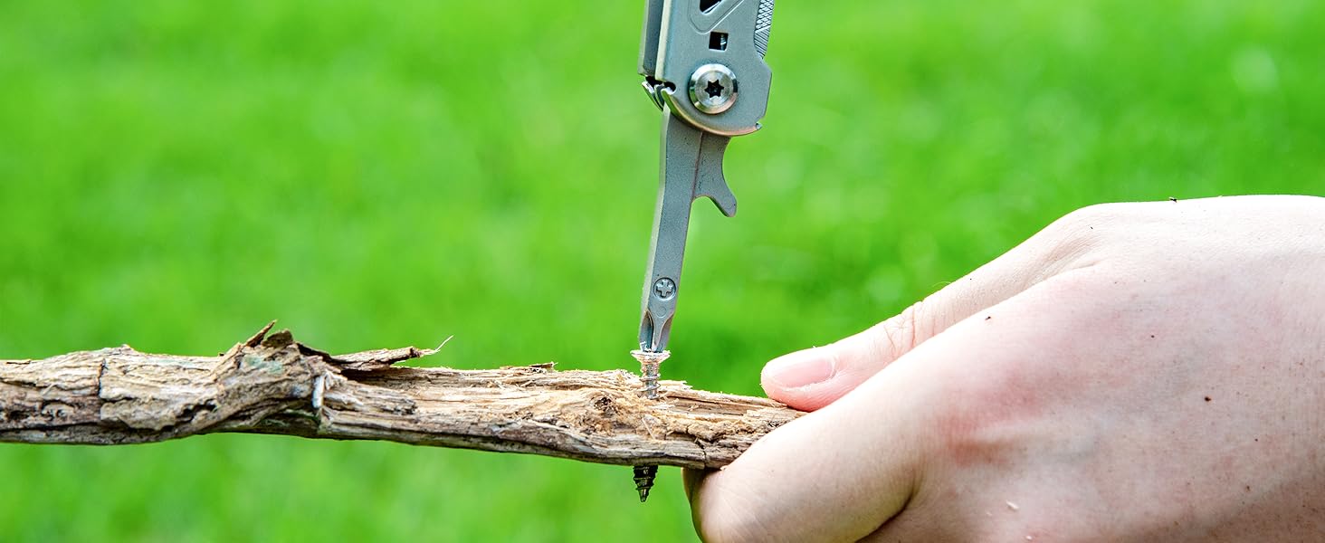 Мультитул преміум-класу 27-в-1: інструмент для кемпінгу, туризму та відпочинку на природі | З набором біт та зручною сумкою