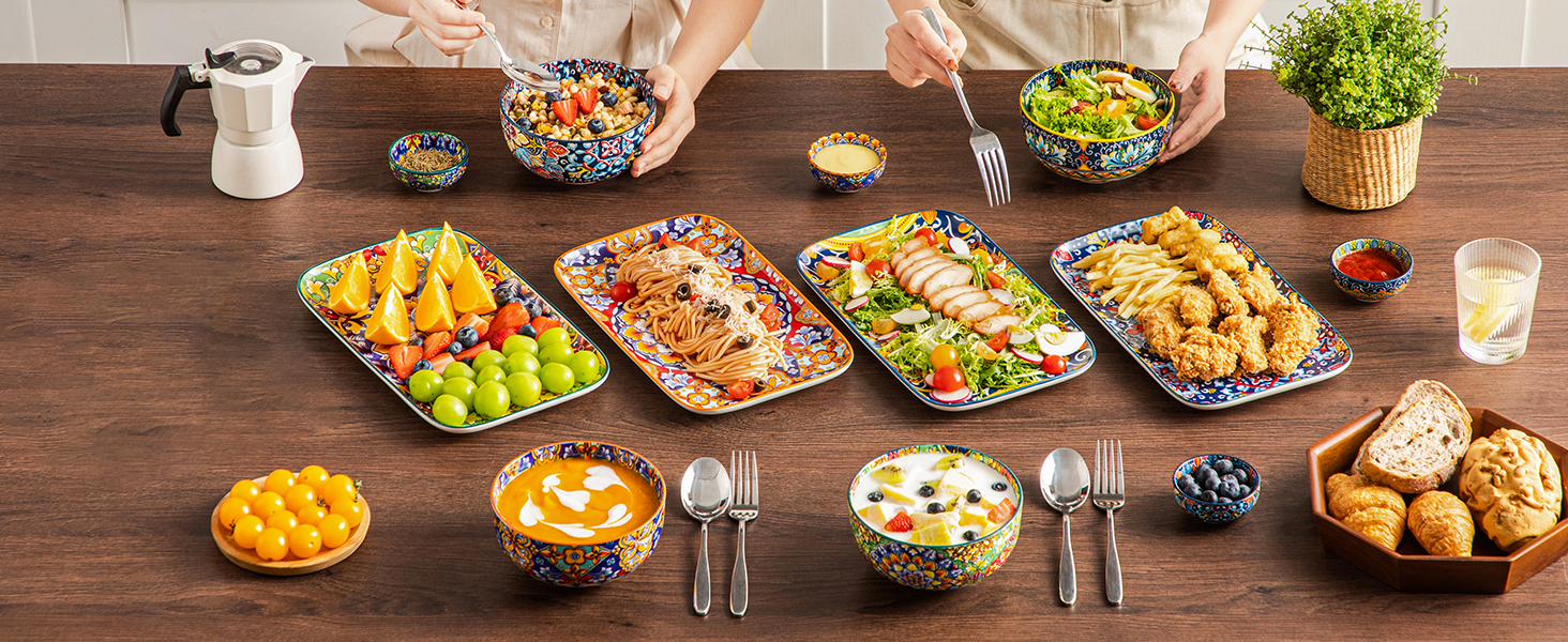 Набір сервіровочних тарілок Vancasso Simi, 4 шт., 30,8 x 19 x 2,4 см