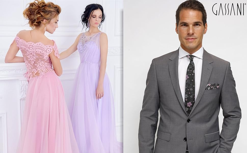 Краватка чоловіча GASSANI Paisley 7 см, набір 3 шт. (чорно-коричнева, сіра, біла)