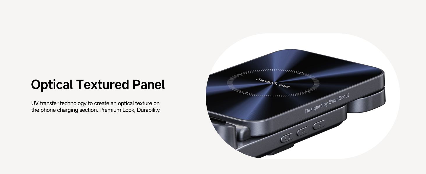 Бездротовий зарядний пристрій 3-в-1 для Fitbit, iPhone, Samsung, AirPods, SwanScout 708FB (без адаптера)