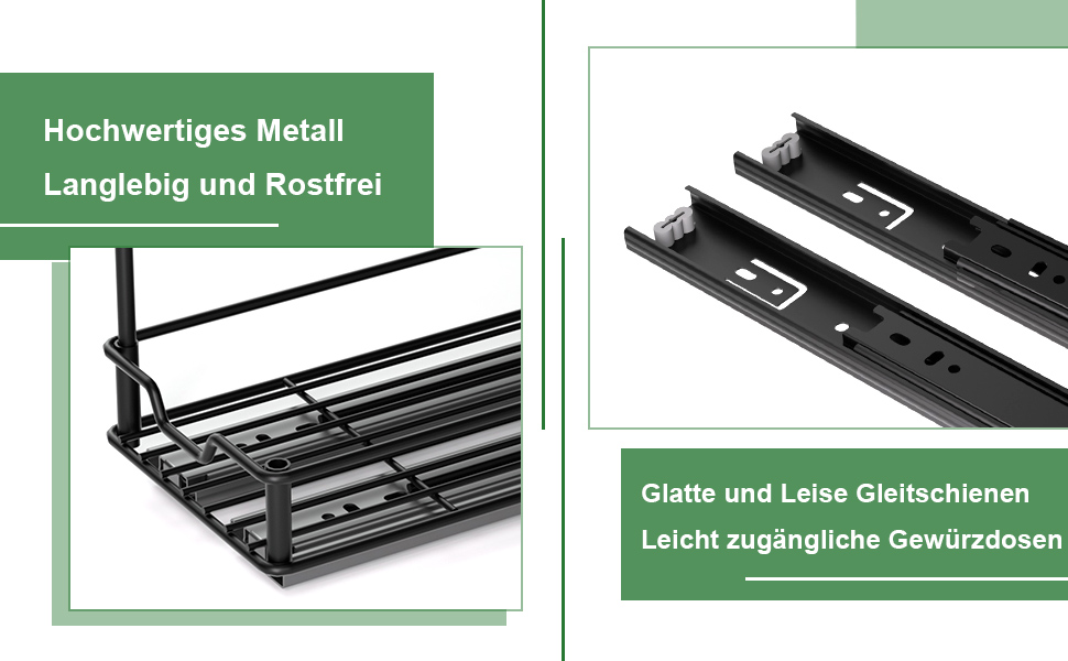Організатор для шафи TJ.MOREE висувний, 2 шт., 2 яруси, для спецій, посуду, олії, кухні
