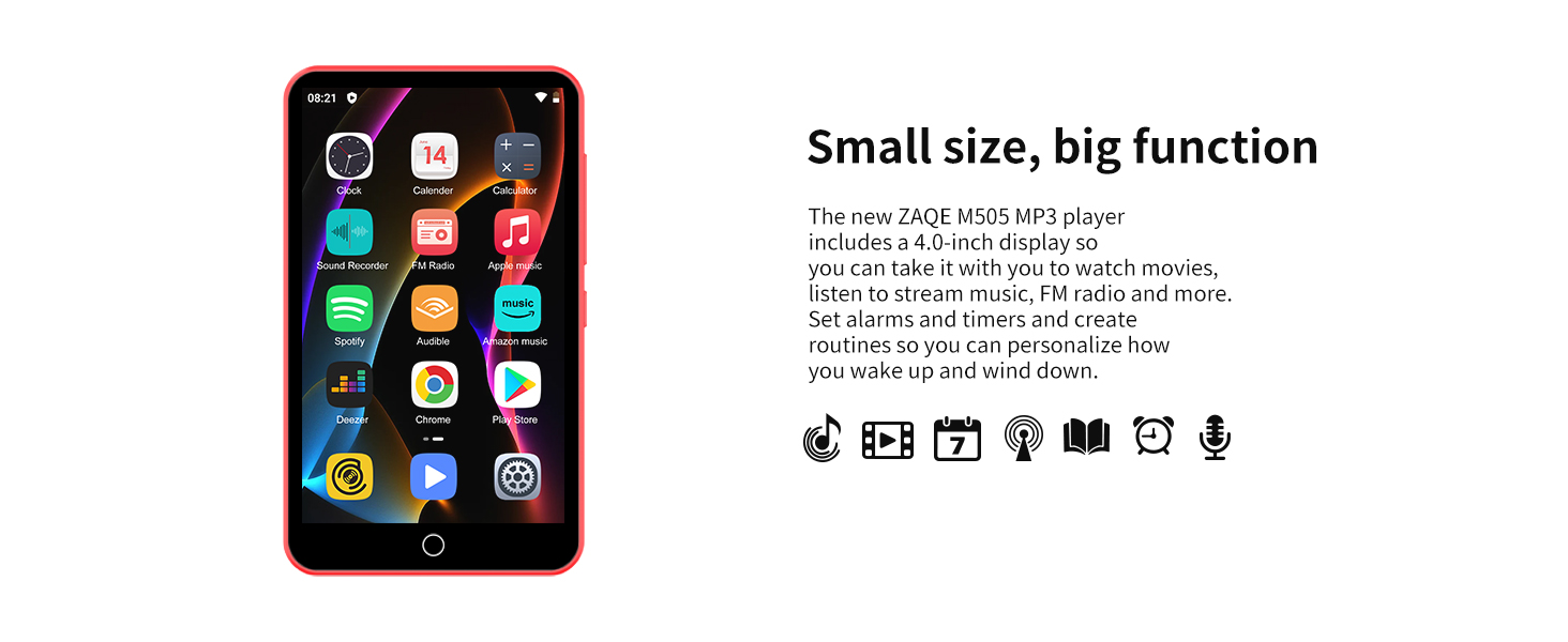 MP3 плеєр 80GB з Bluetooth та WiFi, 4.0