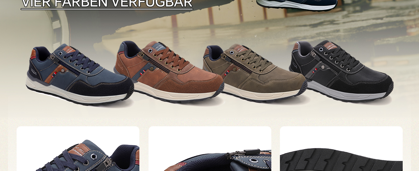 ARRIGO BELLO Кросівки для чоловіків: зручні, легкі, з блискавкою, для активного відпочинку та прогулянок. Розміри 41-46 (синій, 45 EU).