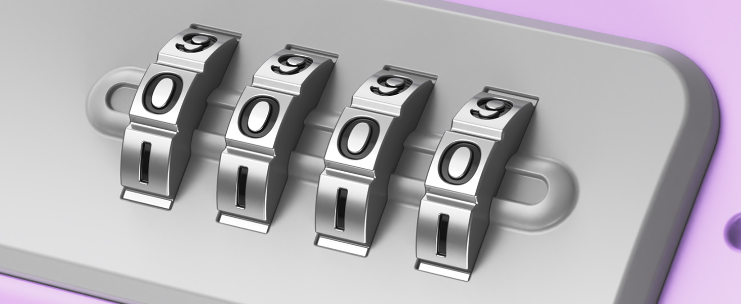 Сейф портативний з кодовим замком ORIA, вологостійкий, з тросом, для подорожей, пляжу, кемпінгу, офісу (рожевий)