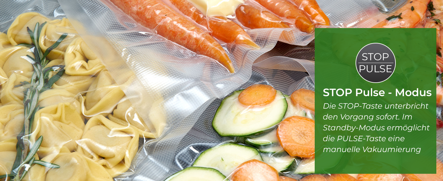 KLAMER Classic Pro 80 (2024) - Вакуумний пакувальник для продуктів харчування, Sous Vide, комплект з пакетами та шлангом
