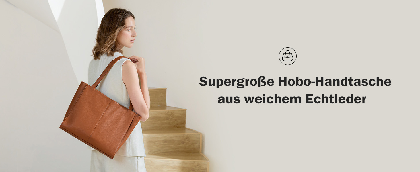 Сумка жіноча шкіряна befen Grande Shopper з відділенням для ноутбука 14