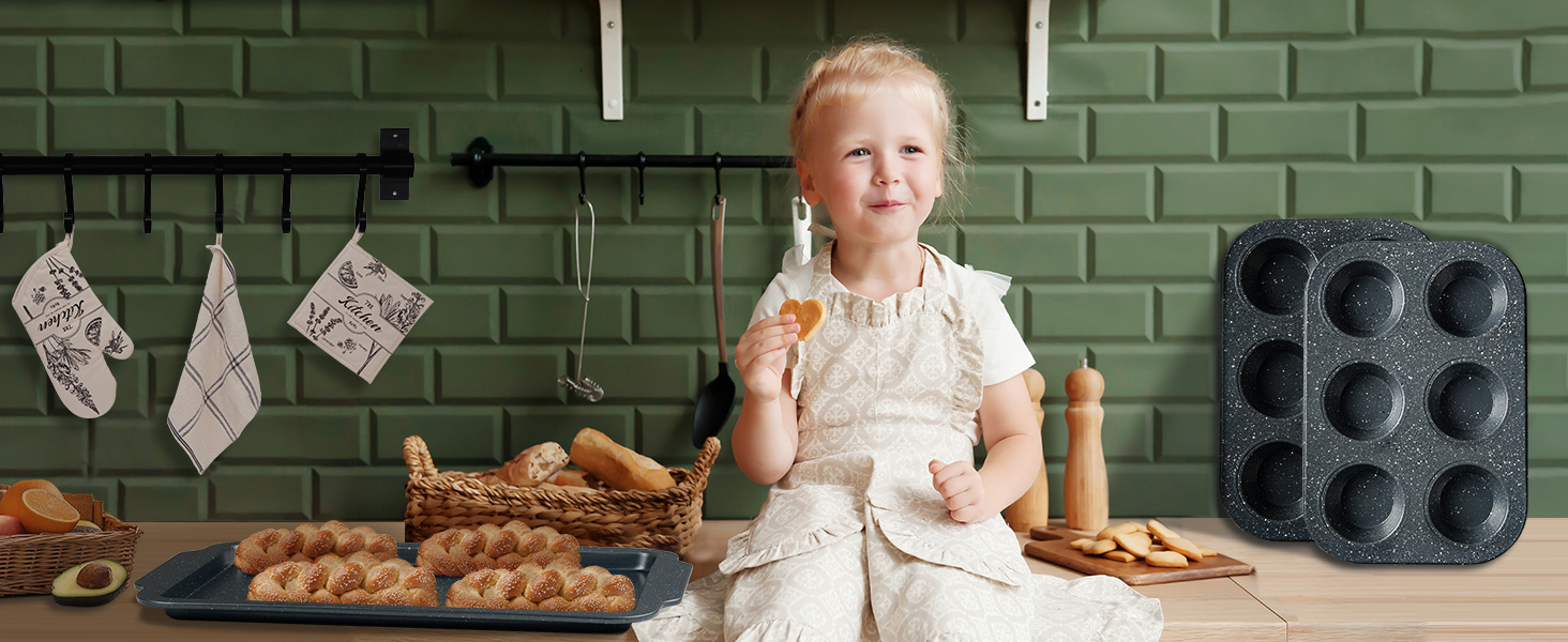Набір форм для випічки RIOVARM Granit Antihaft 7 шт. - Форми для кексів, хліба, пирогів
