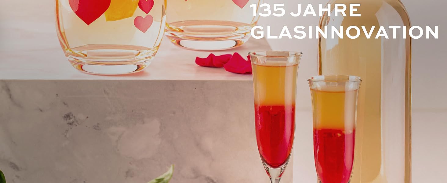 Champagnerські келихи Stölzle Lausitz L'Amour, 2 шт, 175 мл – Ідеальні для шампанського, секти та просекко – Зроблені з кришталевого скла без свинцю, стійкі до пошкоджень, придатні для миття в посудомийній машині