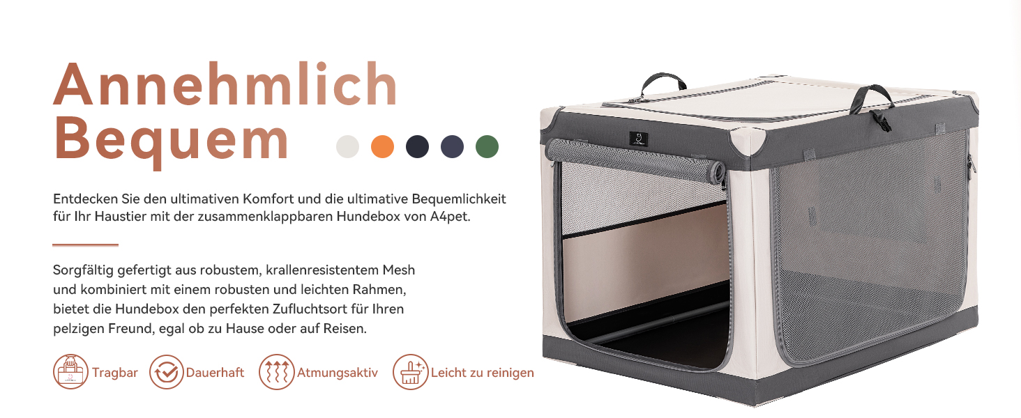 Складана переносна собача будка для великих собак, сіра, XL. Зручна переносна будка-транспортер з алюмінієвим каркасом для дому та подорожей
