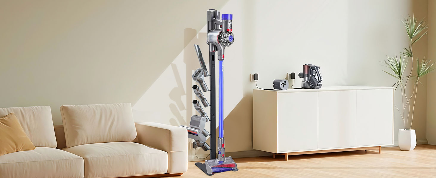 Підставка для пилососа OUTBROS, сумісна з Dyson V15, V12, V11, V10, V8, V7, V6, металева, чорна