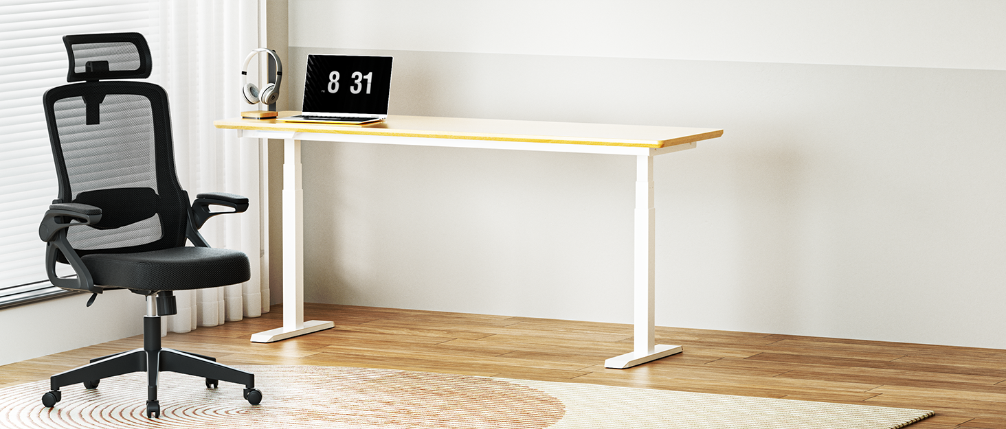 Ергономічне крісло для офісу та геймінгу з регульованими підлокітниками, широке сидіння