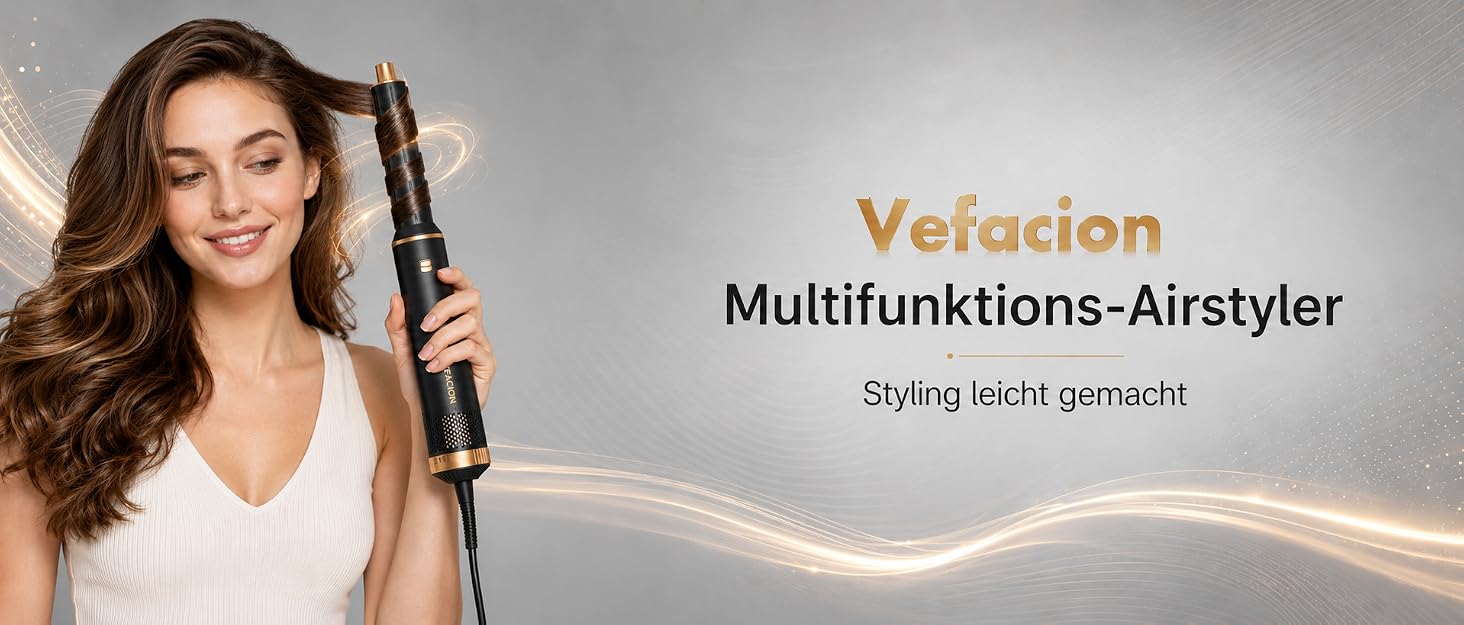Мультистайлер для волосся 5-в-1 Air Styler 1000W: фен-щітка, автоматичний локон, вирівнювач та об'ємний стайлер, зелений