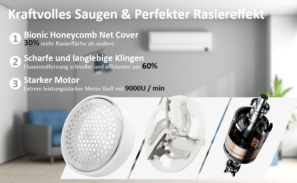 Електричний видальник для одягу Fusselschneider з кабелем, подвійним захистом, безпечним замиканням та щіткою для чищення різних тканин (Рожевий)