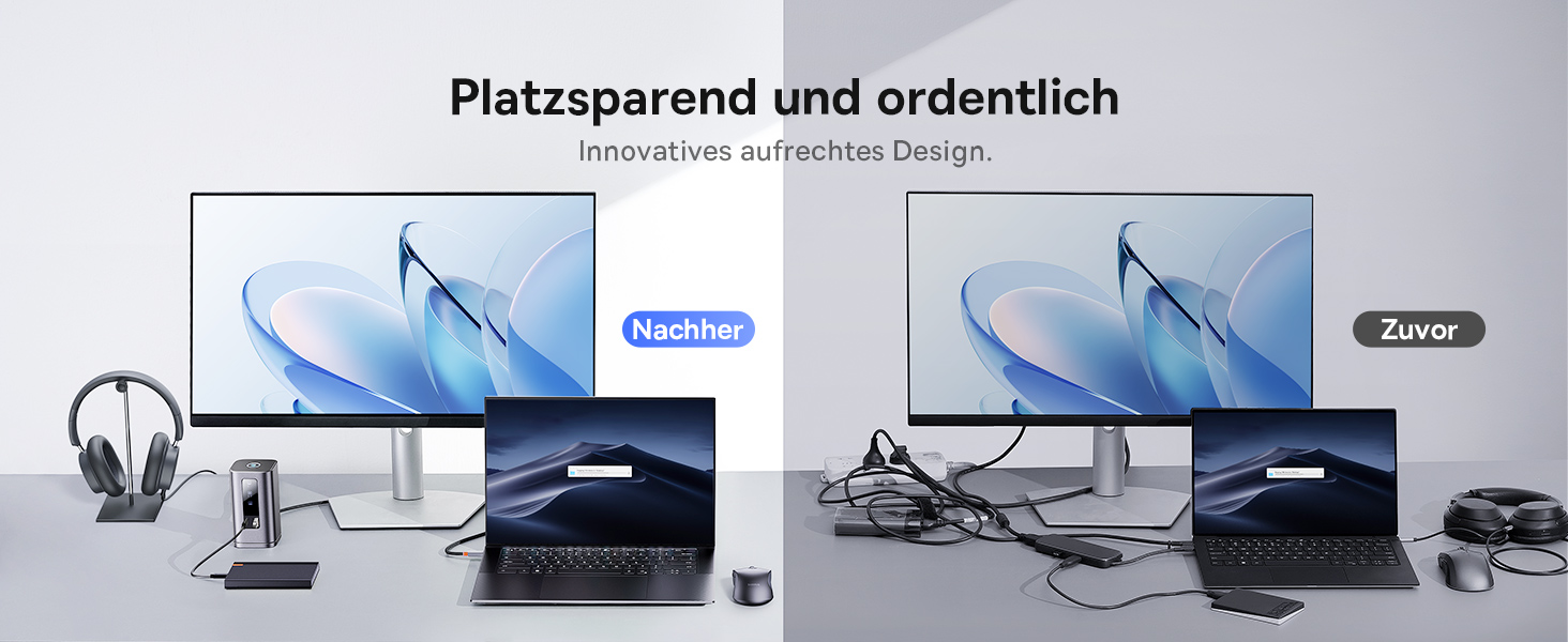 Базаус Док-станція USB-C 12-в-1 для ноутбуків Dell/HP/Lenovo/Asus/Acer/Mac, 2 монітори 4K HDMI, 10Gbps USB-C/A, 100W PD, Gigabit Ethernet