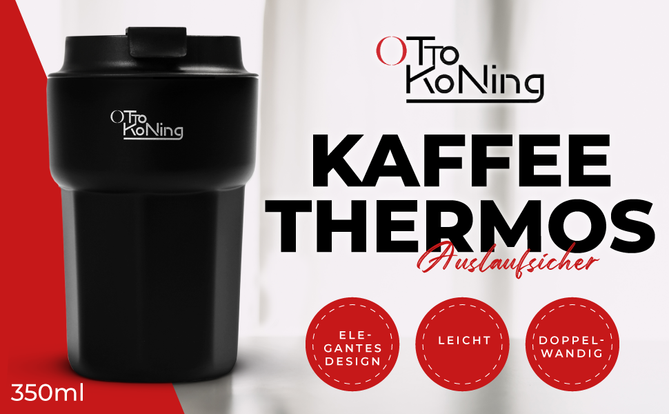 Термокружка 350 мл з кришкою, що не протікає, з нержавіючої сталі для гарячих та холодних напоїв (кава, чай)