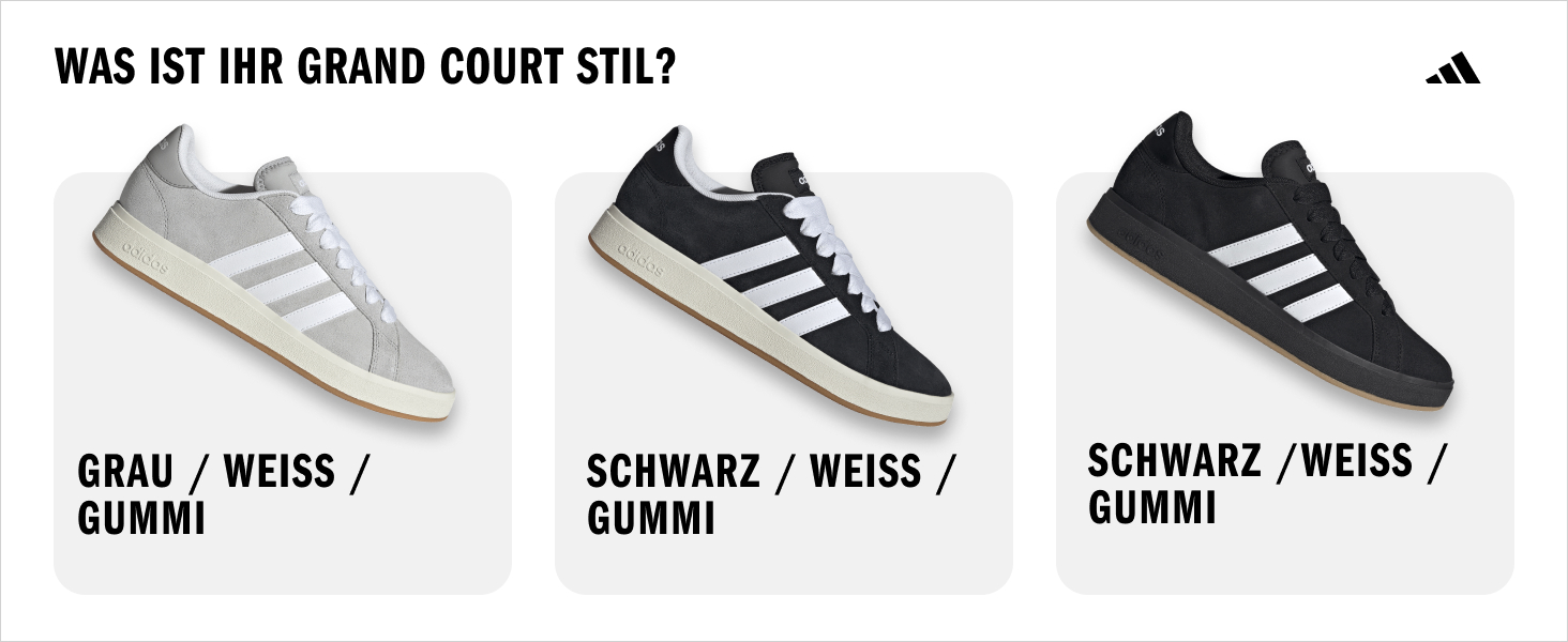 Кросівки Adidas Grand Court Base 00s Wildleder Core Black/Ftwr White/Gum, 43 1/3 EU, JQ6018