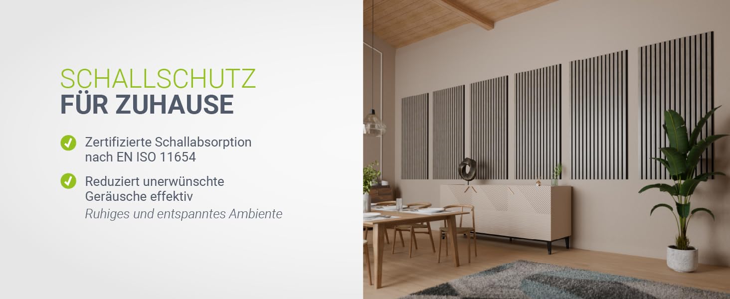 Акустичні панелі Juskys для стін, набір 4 шт (2,88 м²), 120x60 см, шумопоглинаючі декоративні панелі від луни та шуму, колір Дуб (Світлий натуральний дуб)