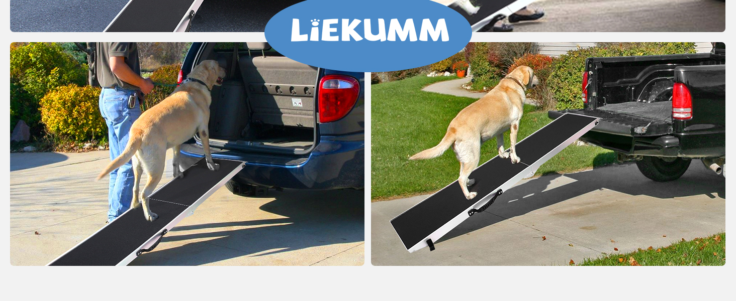 Рампа для собак Liekumm 90 кг, телескопічна, алюмінієва, 99-182 см, для авто, кросоверів, сходів, дверей