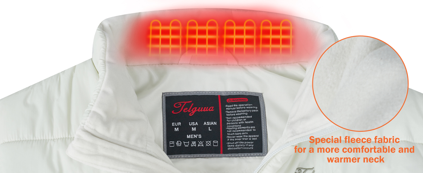 Електрична гріюча жилетка для чоловіків Telguua з Powerbank 12000mAh, 3 температурні режими, 4 зони обігріву, USB-живлення, для катання на лижах та роботи на вулиці (L, Біла)