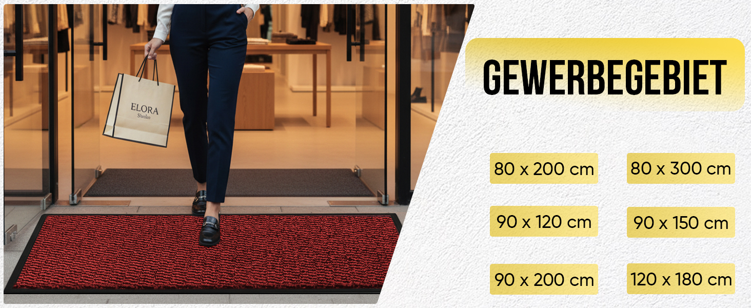 Привітальний килимок BLADO для дому та вулиці, протиковзкий та зносостійкий, коричневий, 60x80 см