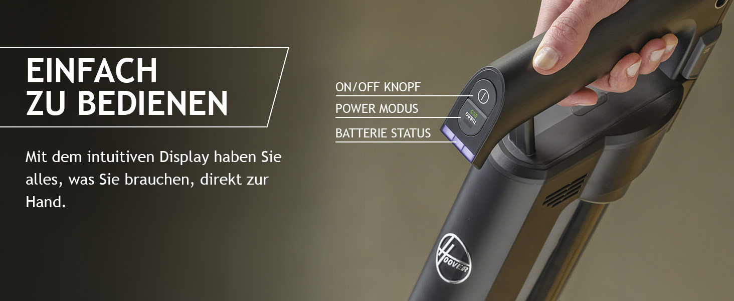 Бездротовий пилосос Hoover HF1 Plus: акумуляторний, з LED-підсвічуванням, HEPA-фільтр, для алергіків, 45 хв роботи