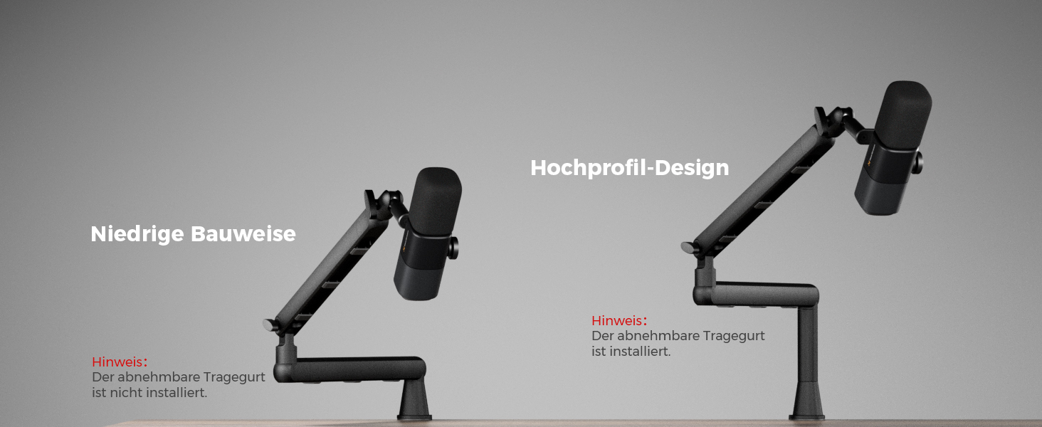 Підставка для мікрофона NearStream ST20 з поворотним кріпленням 360°, регульована висота та адаптер 3/8-5/8 - для подкастів, стрімінгу, геймінгу, офісу