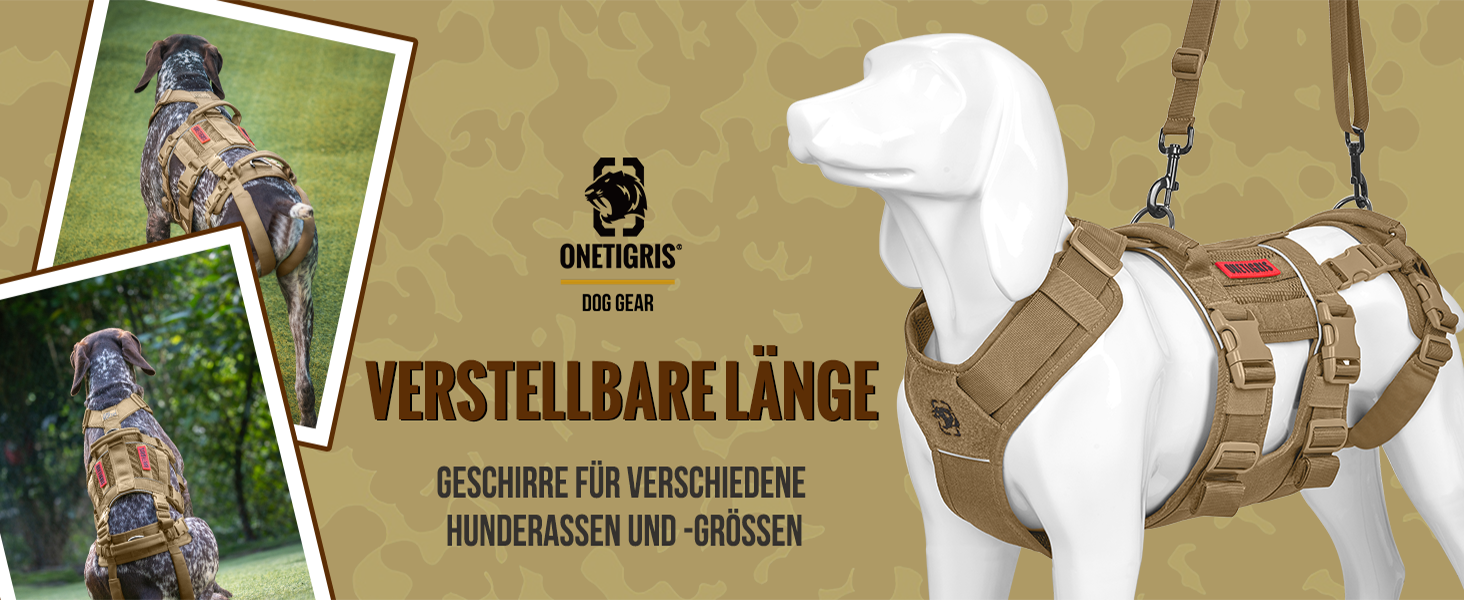 Шлейка для собак OneTigris SKYEWALKER з підтримкою, регульована підтримуюча шлейка з 2 ручками для собак середніх та великих розмірів, XL (M:14-27кг(Обіх:40-58см, Груди:60-81см)), Колір: Коричневий