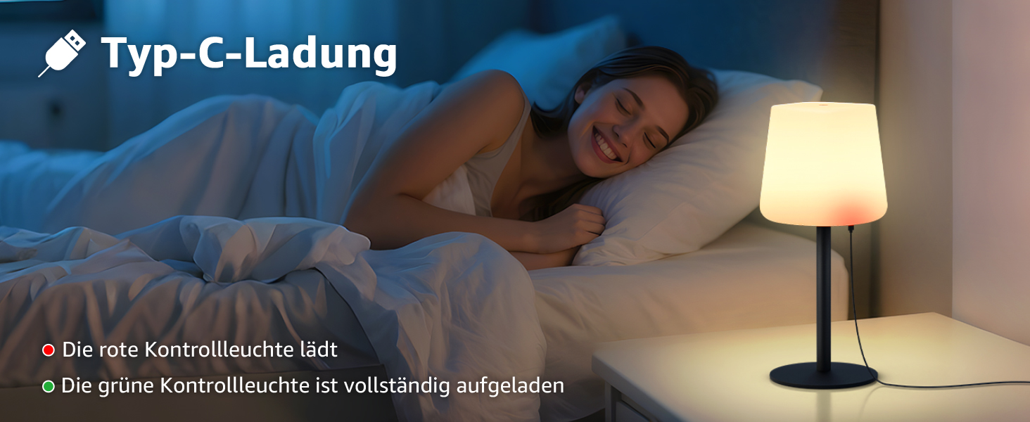 MALUX LED Акумуляторна Настільна Лампа: Бездротова, З Димером, 8 Кольорів, IP44 Водонепроникна, для Будинку, Саду, Готелю, Балкону