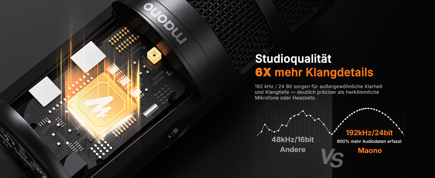 Динамічний мікрофон MAONO PD100 Gen2S USB/XLR для стрімінгу та подкастів, 192кГц/24біт, з пантографом (мікрофонною стійкою), кнопкою Mute та моніторингом