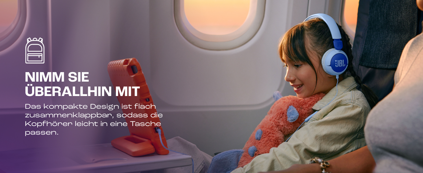 Навушники JBL Junior 320 для дітей з мікрофоном, кабель, блакитні, JBL Safe Sound, 12 мм, блакитний колір